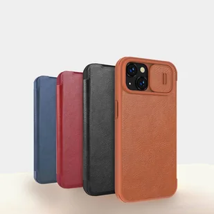 Nillkin Qin Leather Pro Case etui iPhone 14 osłona na aparat kabura pokrowiec obudowa z klapką czarny - Etui i futerały do telefonów - miniaturka - grafika 8