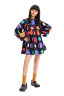Sukienki - Desigual Dziewczęca sukienka Vest_Alexa Casual Dress, czarny, 12 Lata - miniaturka - grafika 1