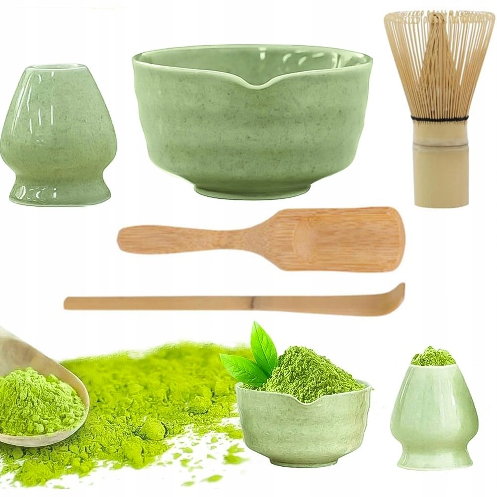 Zestaw Do Robienia Herbaty Matcha – 5-CZĘŚCIOWY, Miska Bambusowe Przybory