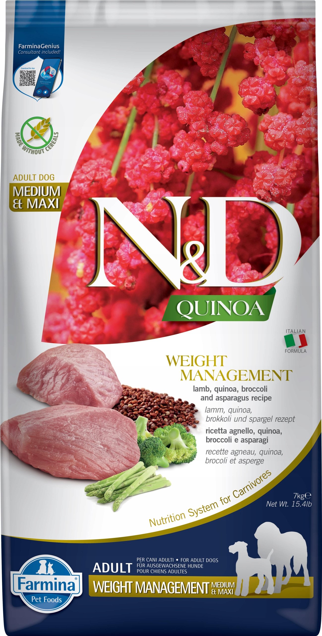 Farmina QUINOA Weight Management Lamb&Broccoli 7 kg