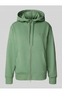 Bluza rozpinana o kroju relaxed fit z mieszanki bawełny z kieszenią kangurką - Gant - Bluzy damskie - miniaturka - grafika 1