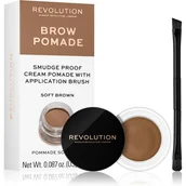 Pomada do brwi - Makeup Revolution Makeup Revolution Brow Pomade pomada do brwi Soft Brown 2,5g - miniaturka - grafika 1
