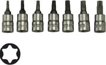 Teng Tools Zestawy kluczy nasadowych TX z chwytem kwadratowym 1/4″ 117090209