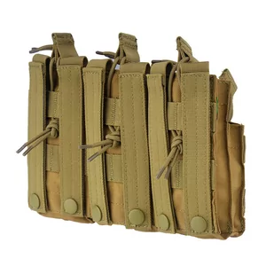 Condor - Ładownica MOLLE na magazynki AR15 dwuwarstwowa - Triple Stacker M4 Mag Pouch - Potrójna - Coyote Brown - MA44-498 - Odzież taktyczna i umundurowanie - miniaturka - grafika 2