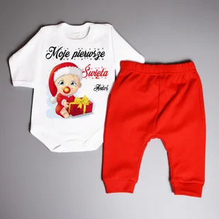 Moje pierwsze Święta (imię) - komplet świąteczny - Body dla niemowląt Moje pierwsze Święta (imię) - komplet świąteczny - Body dla niemowląt - miniaturka - grafika 1
