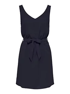 ONLY Onlmette Sl V-Neck Belt Dress WVN letnia sukienka, Night Sky, S - Sukienki - miniaturka - grafika 1