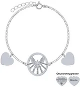 Biżuteria religijna - Bransoletka na Bierzmowanie 7 darów Ducha Świętego Srebro Łańcuszek GRAWER - miniaturka - grafika 1