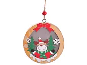 Oświetlenie świąteczne - Lampka świąteczna BELINE drewniana renifer okrągła - miniaturka - grafika 1