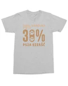 Koszulki i topy damskie - Koszulka dla psiarza 70% bawełna 30% sierść Pies Psia Śmieszna Szara XL - miniaturka - grafika 1