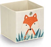 Pojemniki na zabawki - Zeller Tekstylne pudełko ze zwierzątkiem, 28 x 28 x 28 cm - miniaturka - grafika 1