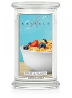 Świece - Kringle Candle Large Jar Fruit&Flakes - świeca zapachowa 624 g - miniaturka - grafika 1