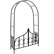 Kratki i pergole - Metalowa Pergola Ogrodowa czarna 240x140x40cm - miniaturka - grafika 1