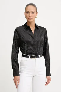 Guess koszula AGNES damska kolor czarny regular z kołnierzykiem klasycznym W5YH40 WFQC2 - Koszule damskie - miniaturka - grafika 1