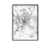 Obrazy i zdjęcia - Szczecin - mapa miasta plakat z mapą Szczecina - miniaturka - grafika 1