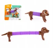 Zabawki sensoryczne - Piesek Pop Tube Rozciągliwa Zabawka Różne Kolory - miniaturka - grafika 1