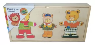 Brimarex Układanka drewniana para misi z dzieckiem do ubierania - Układanki dla dzieci - miniaturka - grafika 1