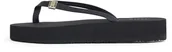 Klapki i japonki damskie - TOMMY HILFIGER Damskie japonki ELEVATED CHIC BEACH SANDAL, CZARNE (czarne), 40 UK, Czarny, 41 EU - miniaturka - grafika 1