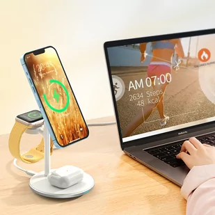 Choetech stacja ładująca indukcyjna 3w1 iPhone 12/13/14, AirPods Pro, Apple Watch czarna (T585-F) - Ładowarki do telefonów - miniaturka - grafika 3