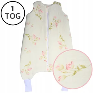 OCIEPLANY ŚPIWOREK MUŚLINOWY Z NOGAWKAMI 86-104 M 1 TOG BAWEŁNA 100% - Śpiworki dla dzieci OCIEPLANY ŚPIWOREK MUŚLINOWY Z NOGAWKAMI 86-104 M 1 TOG BAWEŁNA 100% - Śpiworki dla dzieci - miniaturka - grafika 1