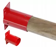 Place zabaw - Łącznik ścienny do huśtawki belka okrągła 10cm czerwony - miniaturka - grafika 1