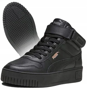 Sneakersy za kostkę damskie Puma Carina Street MID na co dzień skórzane - Sneakersy damskie - miniaturka - grafika 1