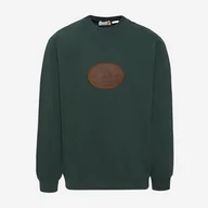 Bluzy męskie - TIMBERLAND BLUZA LEATHER BADGE CREWNECK SWEATSHIRT - Timberland - miniaturka - grafika 1