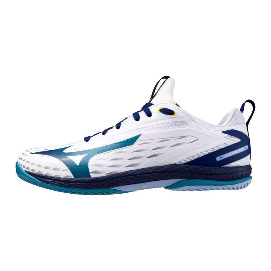 Męskie buty gimnastyczne Mizuno Wave Drive Neo 4 White/Bellwether Blue/Fjord Bl EUR 46,5
