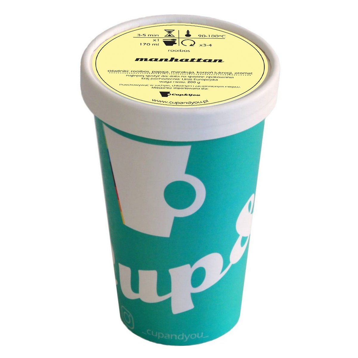 Herbata rooibos czerwonokrzew MANHATTAN najlepsza sypana 200g papaja marakuja korzeń lukrecji