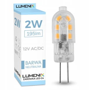 Żarówka Led G4 2W 20W Smd mini 12V Ac/dc - Żarówki LED - miniaturka - grafika 1