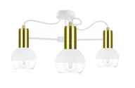Lampy sufitowe - Arne lampa sufitowa 3-punktowa biała/złota 1820 - miniaturka - grafika 1