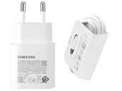 Ładowarki do telefonów - ORYGINALNA SZYBKA ŁADOWARKA SAMSUNG GALAXY 25W PD + KABEL USB TYP C 1M - miniaturka - grafika 1