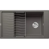 Zlewozmywaki - Zlewozmywak granitowy BLANCO Elon XL 8 S Silgranit Wulkaniczny szary + kratka ociekowa 527255 - miniaturka - grafika 1