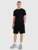 Spodenki męskie - 4F Spodenki dresowe męskie - czarne S - miniaturka - grafika 1