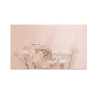 Deski do krojenia - Szklana deska kuchenna HOMEPRINT Białe polne kwiaty 60x52 cm - miniaturka - grafika 1