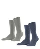 Skarpetki męskie - ESPRIT Mężczyźni Skarpety Fine Dot 2-Pack M SO Organiczna Bawełna z wzorem 2 Pak, Wielokolorowy (Sortiment 0090), 39-42 - miniaturka - grafika 1