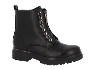 Tom Tailor Damskie sztyblety 4290503, czarne, 39 UE - Botki damskie - miniaturka - grafika 1