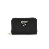 Portfele - Damski Portfel GUESS MERIDIAN SLG MEDIUM ZIP AROUND SWBG8778400-BLA – Czarny - miniaturka - grafika 1