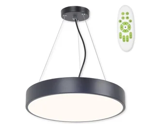 Top Light Metal 40CZ RC - LED Żyrandol na lince METAL LED/51W/230V + pilot czarny - Lampy sufitowe - miniaturka - grafika 1