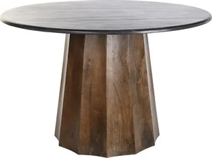 DKD Home Decor Stoły do Jadalni DKD Home Decor Czarny Brązowy Marmur Drewno mango 120 x 120 x 76 cm - Stoły - miniaturka - grafika 1