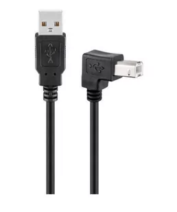 Kabel USB MicroConnect USB2.0 A-B 2m M-M USBAB2ANGLED - Kable USB - miniaturka - grafika 1