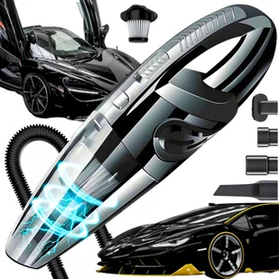 MOCNY ODKURZACZ CYKLONOWY SAMOCHODOWY BEZPRZEWODOWY 120W ZESTAW TURBO XXL - Akcesoria motoryzacyjne - miniaturka - grafika 1