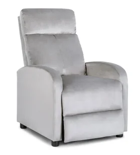 Relaksacyjny szary welurowy fotel F3-B27 - Fotele Relaksacyjny szary welurowy fotel F3-B27 - Fotele - miniaturka - grafika 1