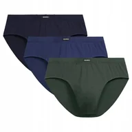 Majtki męskie - SLIPY MĘSKIE bawełniane majtki klasyczne 3MP-129 wygodne Atlantic *M - miniaturka - grafika 1