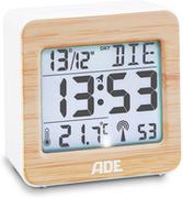 Zegary - Zegar i budzik ADE 7 cm bambusowy sterowany radiowo - miniaturka - grafika 1