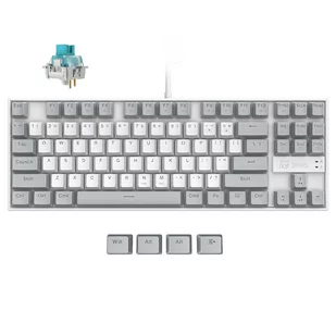 3inuS 87-Key 5-in-1 Mechanical Keyboard Hub Dual USB-C Cable Hot-Swappable - Blue Switches - Klawiatury - miniaturka - grafika 1