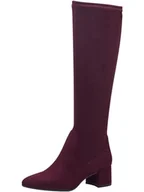 Kozaki damskie - Tamaris Damskie kozaki do kolan, Merlot, 37 EU, Merlot, 37 EU - miniaturka - grafika 1