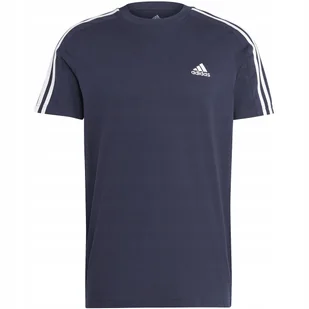 Koszulka męska adidas Essentials Single Jersey 3-Stripes Tee granatowa IC93 - Koszulki męskie - miniaturka - grafika 1
