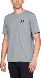 Under Armour Koszulka męska Sportstyle Left Chest SS szara r. M 1326799036 - Koszulki męskie - miniaturka - grafika 1