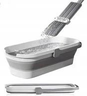 Miotły, szufle, mopy - MOP z WYCISKACZEM z WIADREM SKŁADANYM ULTRAMOP Promis 4 w 1 PŁASKI OBROTOWY MS104 - miniaturka - grafika 1