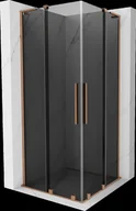 Kabiny prysznicowe - Mexen Velar L Duo kabina prysznicowa rozsuwana 100x100 cm, grafit, miedź szczotkowana - 871-100-100-02-43-65 - miniaturka - grafika 1